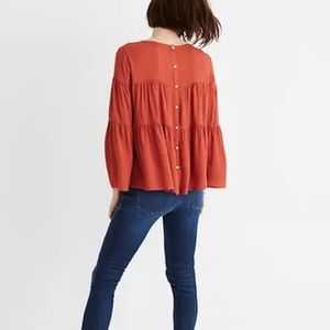 Madewell tiered flowy top